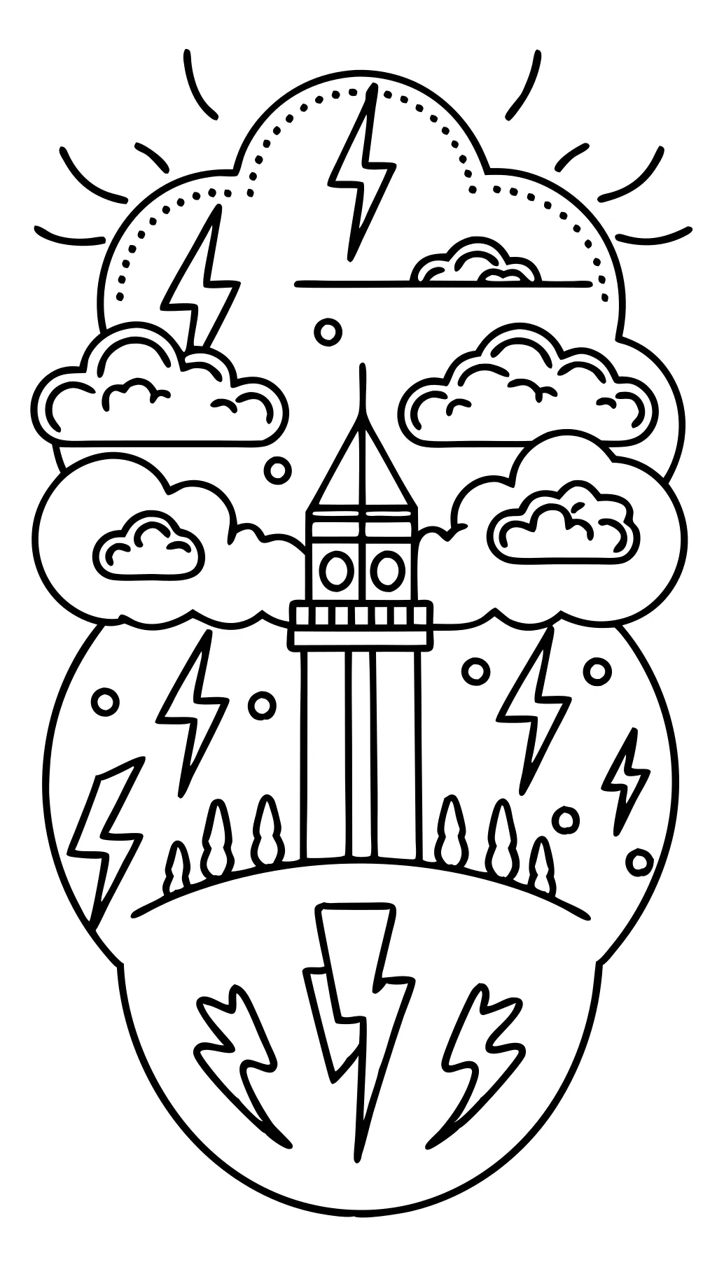 coloring pages of lightning